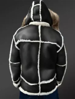 Shop B-3 Black Shearling Fur Leather Jacket For Him And Her