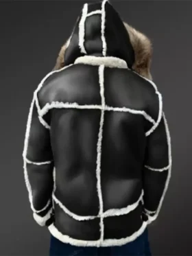 Shop B-3 Black Shearling Fur Leather Jacket For Him And Her