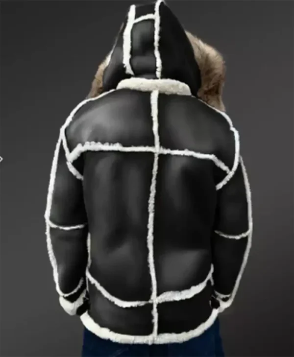 Shop B-3 Black Shearling Fur Leather Jacket For Him And Her
