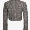Shop White Leopard Print Cropped Leather Jacket For Men And Women
