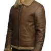 Vintage Brown Shearling Leather Jacket