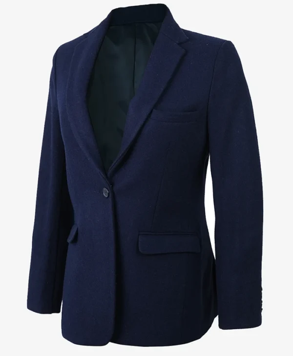 Womens Dianne Single Button Navy Blue Blazer