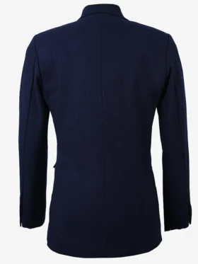 Womens Dianne Single Button Navy Blue Wool Unisex Blazer