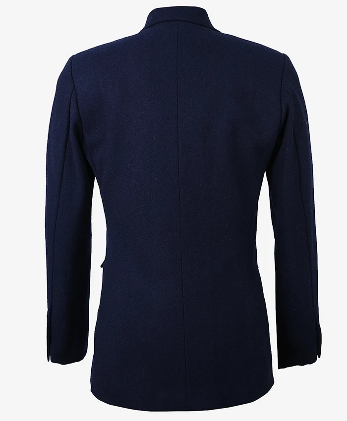 Womens Dianne Single Button Navy Blue Wool Unisex Blazer