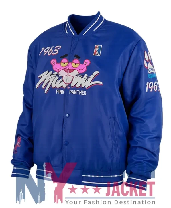 1963 Pink Miami Panther Varsity Blue Jacket