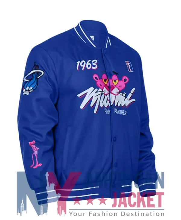 1963 Pink Panther Miami Blue Varsity Jacket