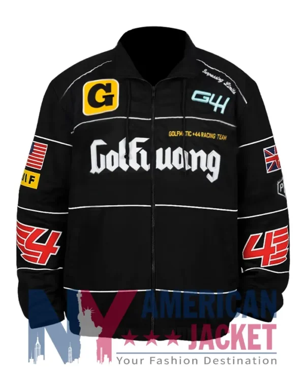 +44 x Golf Cotton Wang Black Bomber Jacket