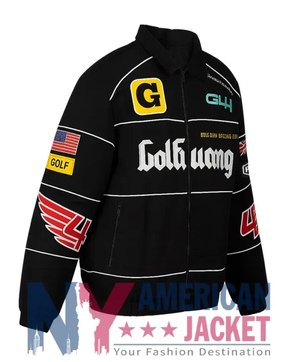+44 x Golf Wang Cotton Black Bomber Jacket