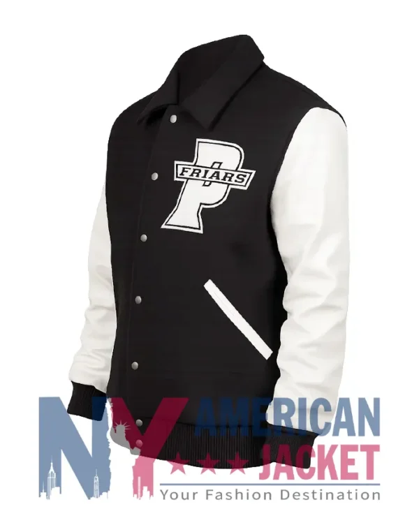 90s Providence College Friars Varsity Black And White Jacket