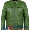 Alberto Olmo Bad Influence 2025 Leather Green Jacket
