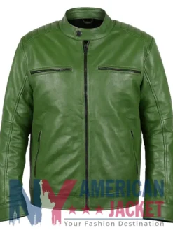 Alberto Olmo Bad Influence 2025 Leather Green Jacket