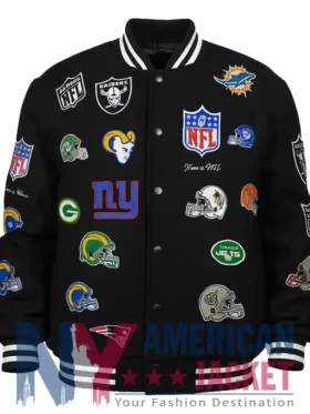 All Teams Bomber NFL Black Jacket
