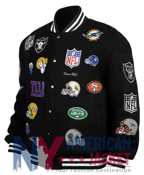 All Teams NFL Black Bomber Jacket