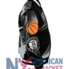 Amalia Brooklyn Nets Black Varsity Jacket