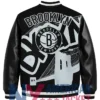 Amalia Brooklyn Nets Varsity Black Jacket
