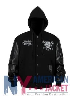 Antonio Las Vegas Raiders Black Pierce Varsity Jacket