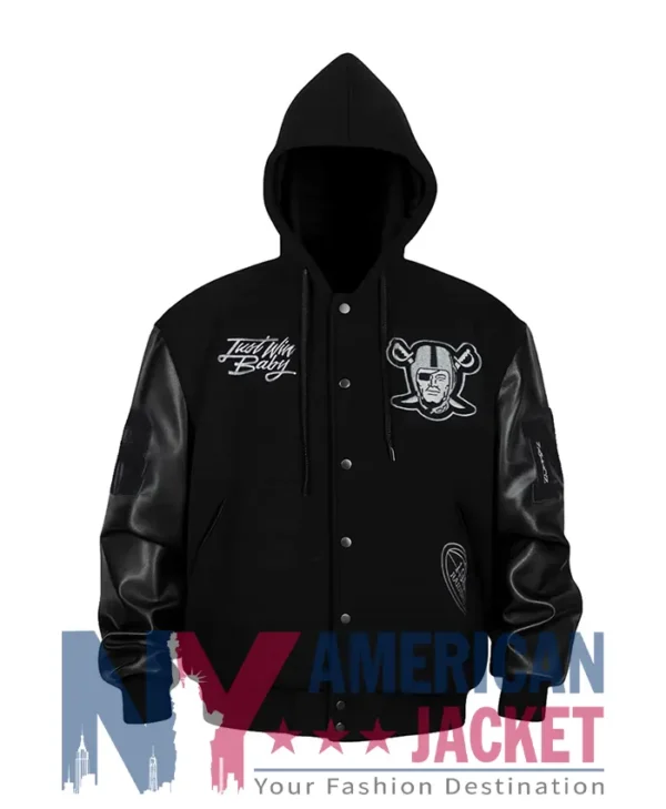 Antonio Las Vegas Raiders Black Pierce Varsity Jacket