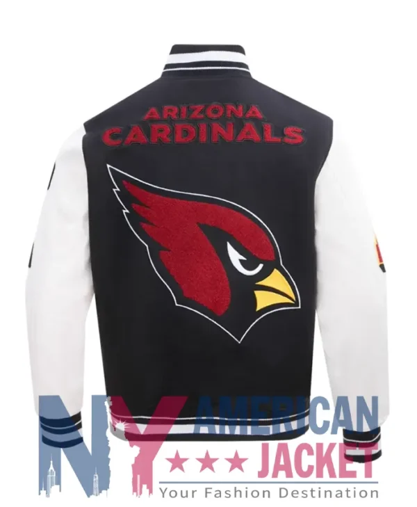 Arizona Cardinals Mashup Black And White Varsity Jacket - Image 2