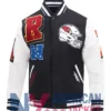 Arizona Cardinals Mashup Black And White Varsity Jacket