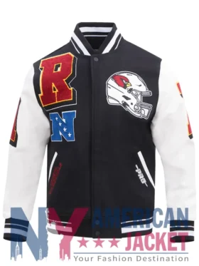 Arizona Cardinals Mashup Black And White Varsity Jacket