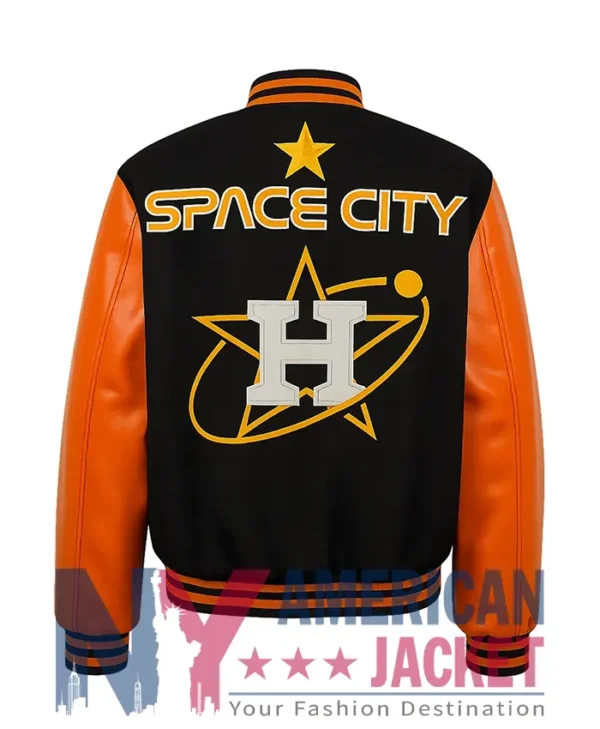 Astros Houston Space City Black and Orange Jacket