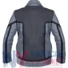 Back view of Star Trek Strange New Worlds Black Leather Jacket with classic collar and sleek design