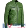 Bad Influence 2025 Alberto Olmo Leather Green Jacket