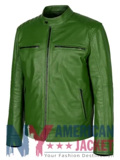 Bad Influence 2025 Green Alberto Olmo Leather Jacket