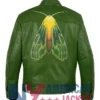 Bad Influence Alberto Olmo Green Leather Jacket