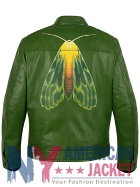 Bad Influence Alberto Olmo Green Leather Jacket
