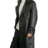 Black Leather Trench Coat