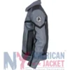 Black Star Trek Strange New Worlds Leather Jacket with viscose lining, zipper cuffs, and two outside pockets