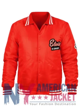 Bomber Elvis In Concert Varsity Jacket