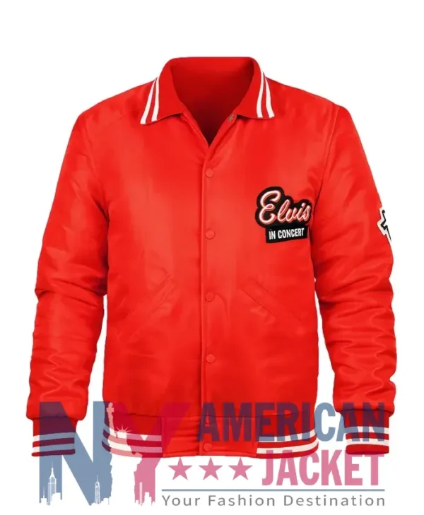 Bomber Elvis In Concert Varsity Jacket
