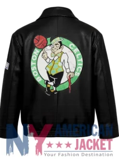 Boston Celtics Leather Black Jacket