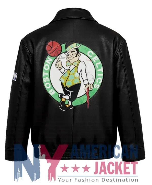 Boston Celtics Leather Black Jacket