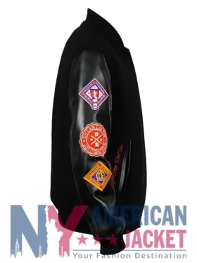 Boston Red Sox Black Out Vintage Black Logo Varsity Jacket