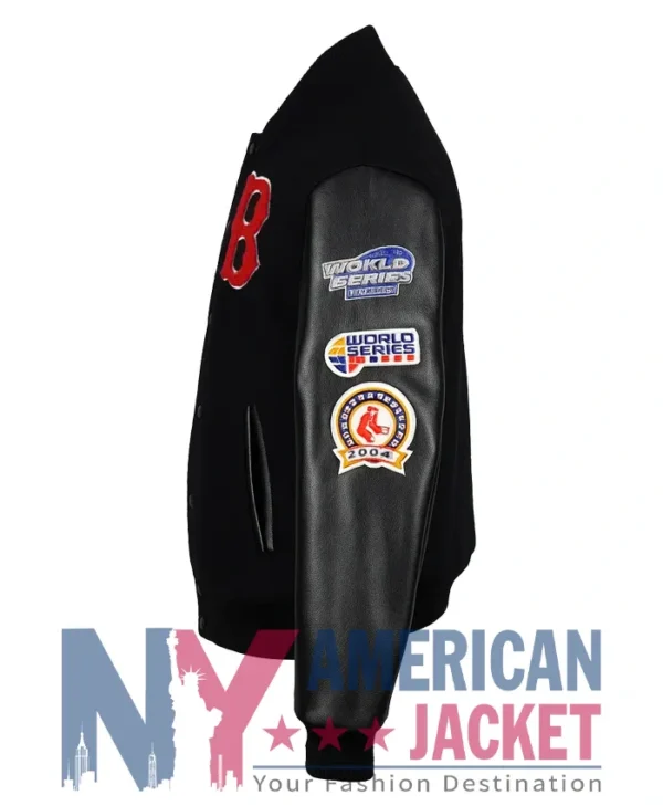 Boston Red Sox Black Out Vintage Black Varsity Jacket
