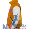 Boxy Fit Graffiti Letterman Multicolor Varsity Jacket