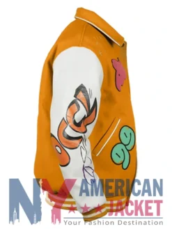 Boxy Fit Graffiti Varsity Multicolor Letterman Jacket