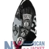 Brooklyn Nets Amalia Black Varsity Jacket