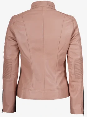Buy Cafe Racer Austin Pink Real Leather Jacket For Him And Her