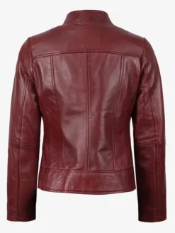 Buy Cafe Racer Burgundy Leather Jacket For Him And Her