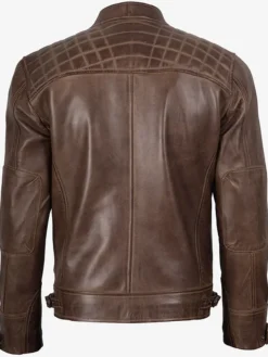 Buy Cafe Racer Chocolate Brown Leather Jacket For Him And Her