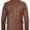 Buy Cognac Two Button Brown Leather Blazer For Him And Her