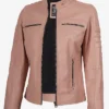 Cafe Racer Austin Pink Real Leather Jacket
