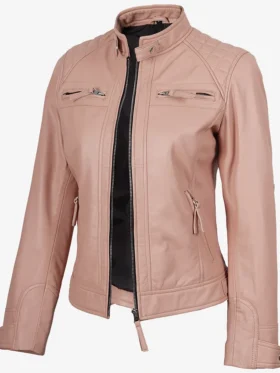 Cafe Racer Diamond Moto Pink Jacket