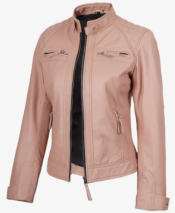 Cafe Racer Diamond Moto Pink Jacket