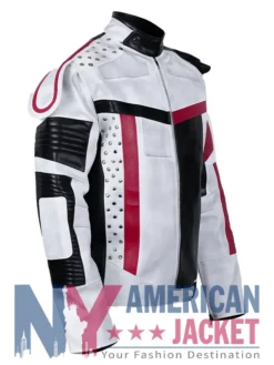 Carlos Descendants 3 Costume White Red Leather Jacket