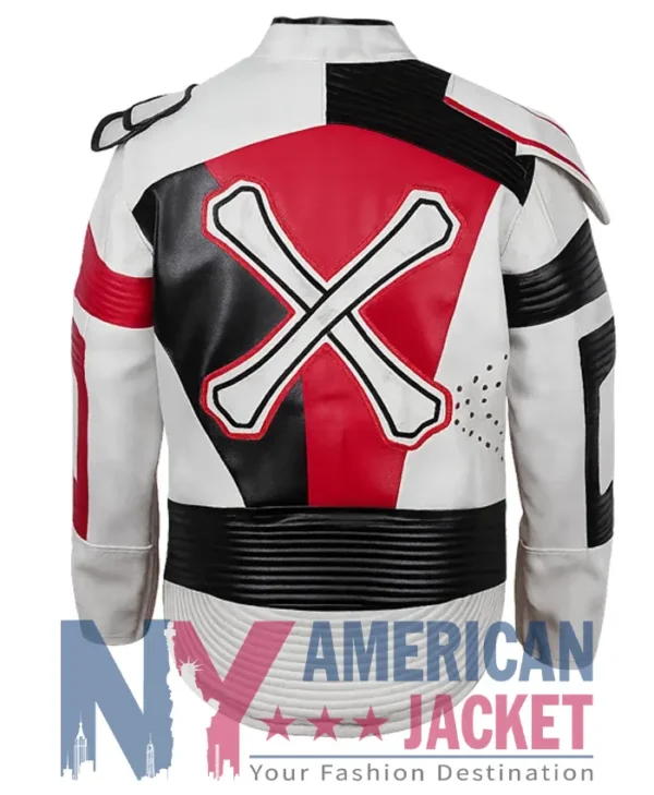 Carlos Descendants 3 White Costume Red Leather Jacket